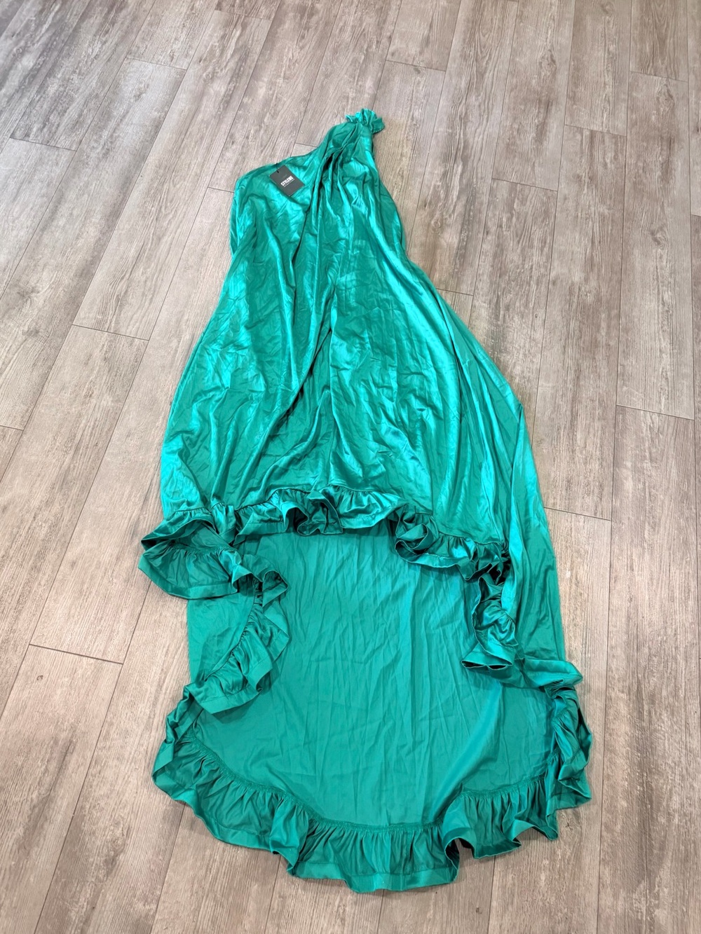 STYLEWE Emerald Green One-Shoulder Maxi Dress